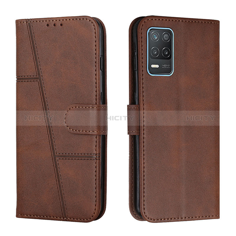 Funda de Cuero Cartera con Soporte Carcasa Y01X para Realme Q3i 5G Marron