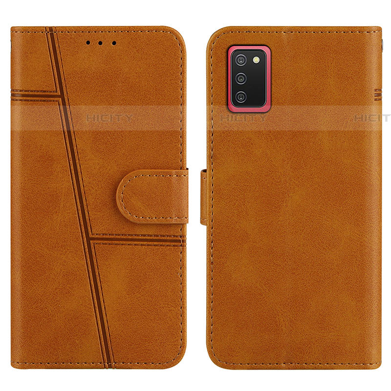 Funda de Cuero Cartera con Soporte Carcasa Y01X para Samsung Galaxy A03s Marron Claro