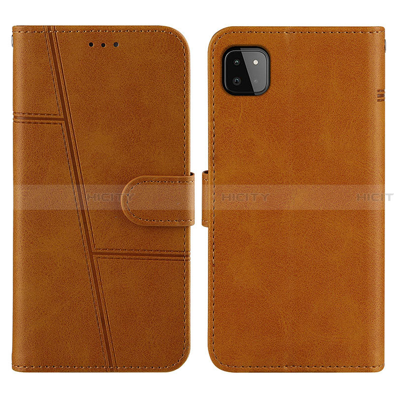 Funda de Cuero Cartera con Soporte Carcasa Y01X para Samsung Galaxy A22 5G Marron Claro