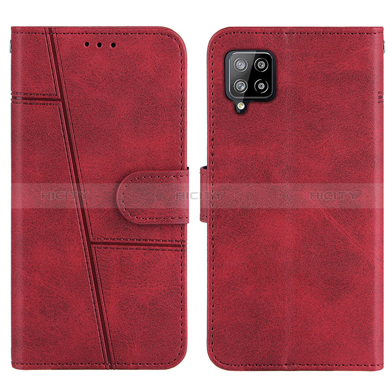 Funda de Cuero Cartera con Soporte Carcasa Y01X para Samsung Galaxy A42 5G Rojo