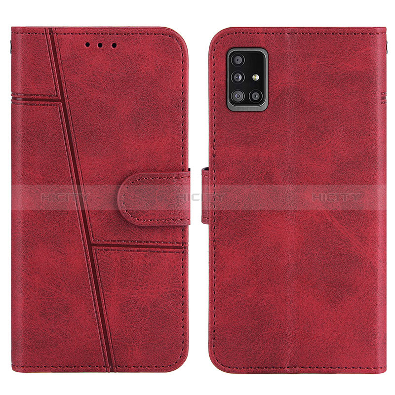 Funda de Cuero Cartera con Soporte Carcasa Y01X para Samsung Galaxy A51 4G Rojo