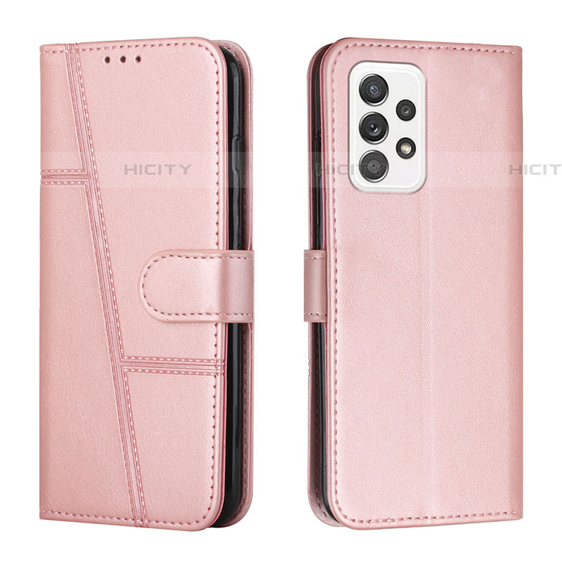 Funda de Cuero Cartera con Soporte Carcasa Y01X para Samsung Galaxy A53 5G Oro Rosa