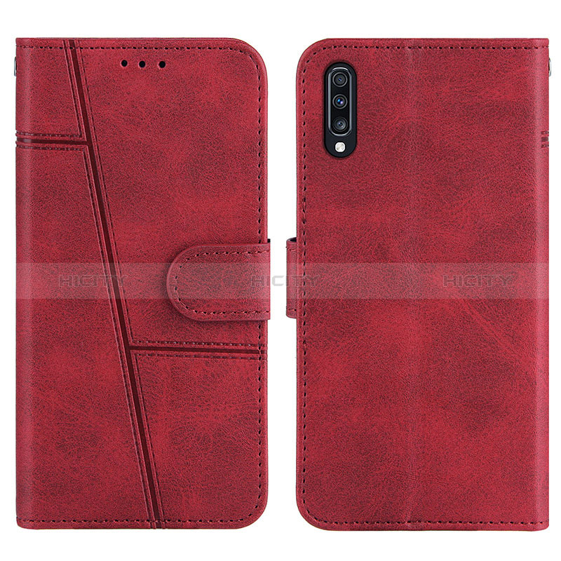 Funda de Cuero Cartera con Soporte Carcasa Y01X para Samsung Galaxy A70S Rojo