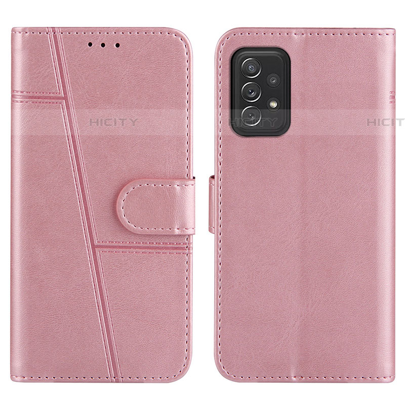 Funda de Cuero Cartera con Soporte Carcasa Y01X para Samsung Galaxy A72 4G Oro Rosa