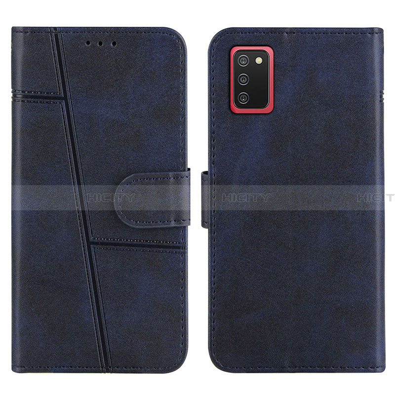 Funda de Cuero Cartera con Soporte Carcasa Y01X para Samsung Galaxy F02S SM-E025F Azul