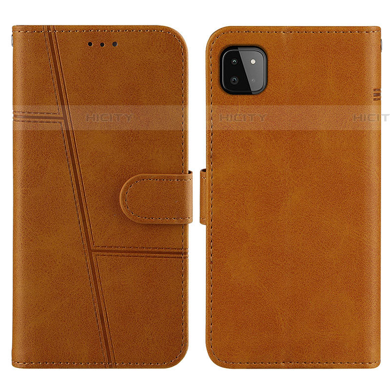 Funda de Cuero Cartera con Soporte Carcasa Y01X para Samsung Galaxy F42 5G Marron Claro