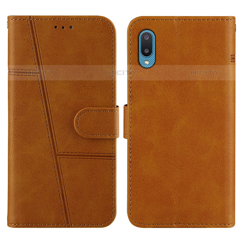 Funda de Cuero Cartera con Soporte Carcasa Y01X para Samsung Galaxy M02 Marron Claro