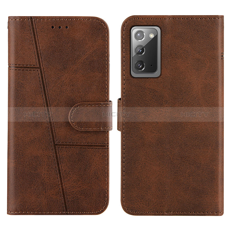 Funda de Cuero Cartera con Soporte Carcasa Y01X para Samsung Galaxy Note 20 5G Marron