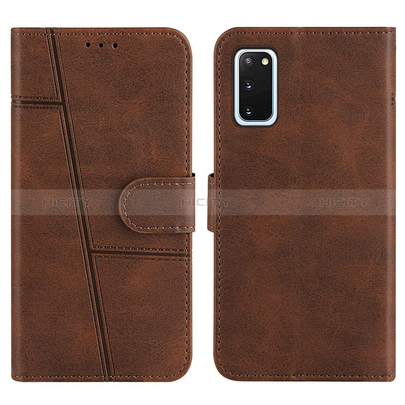 Funda de Cuero Cartera con Soporte Carcasa Y01X para Samsung Galaxy S20 5G Marron