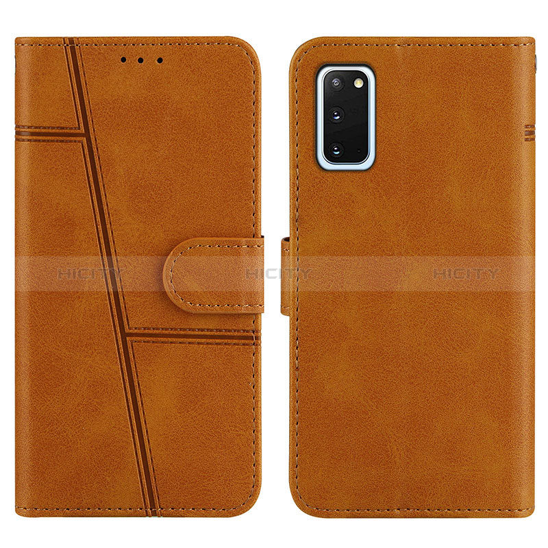 Funda de Cuero Cartera con Soporte Carcasa Y01X para Samsung Galaxy S20 5G Marron Claro