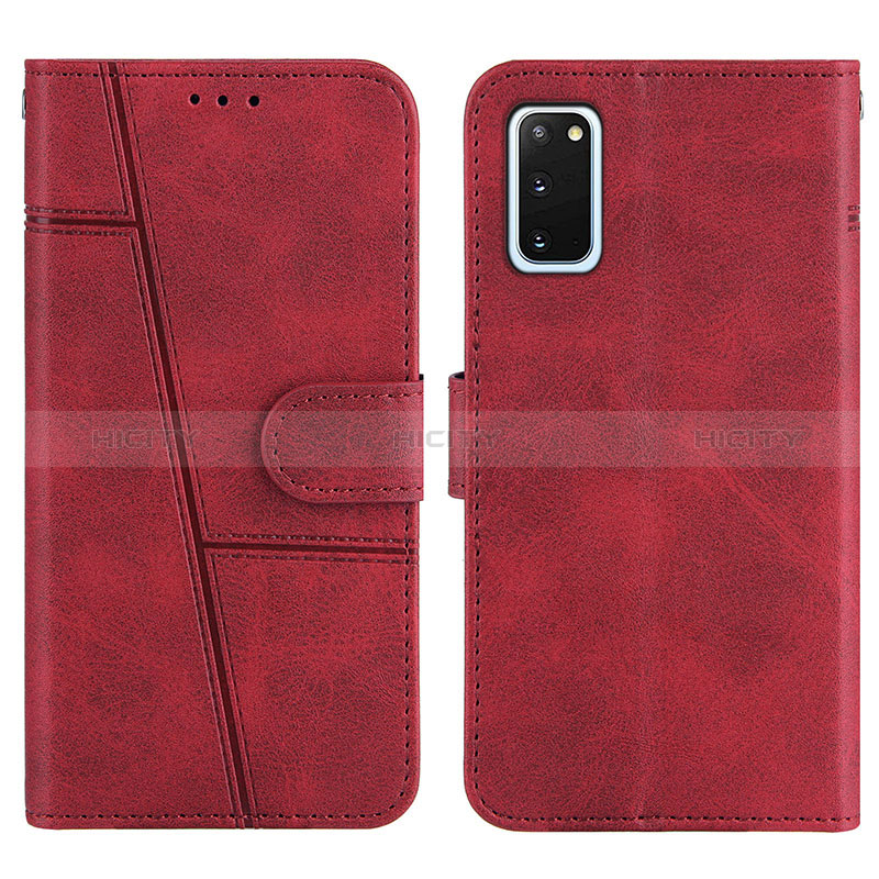 Funda de Cuero Cartera con Soporte Carcasa Y01X para Samsung Galaxy S20 5G Rojo