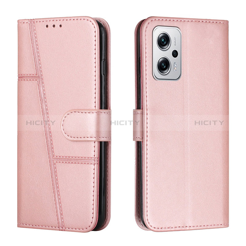 Funda de Cuero Cartera con Soporte Carcasa Y01X para Xiaomi Poco X4 GT 5G Oro Rosa