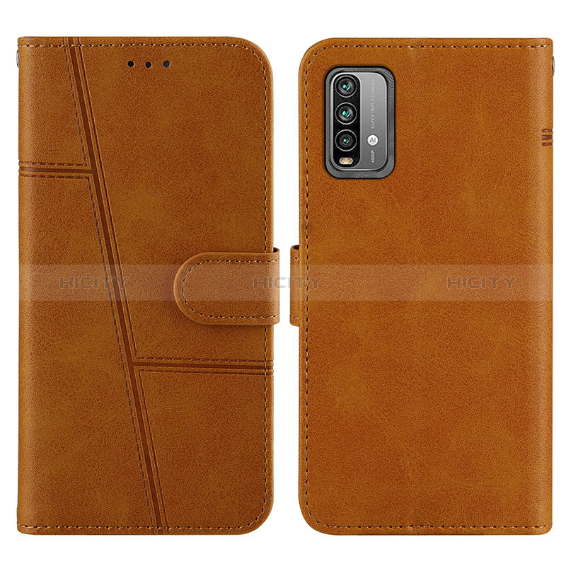 Funda de Cuero Cartera con Soporte Carcasa Y01X para Xiaomi Redmi 9 Power Marron Claro