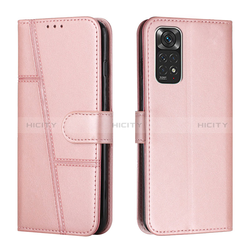 Funda de Cuero Cartera con Soporte Carcasa Y01X para Xiaomi Redmi Note 11 4G (2022) Oro Rosa