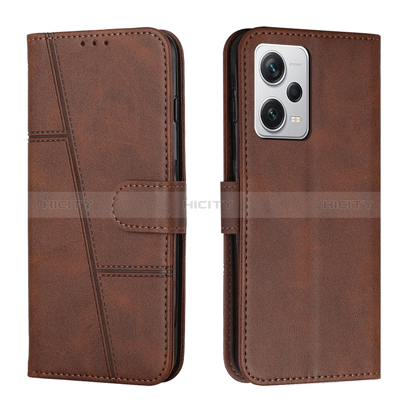 Funda de Cuero Cartera con Soporte Carcasa Y01X para Xiaomi Redmi Note 12 Pro 5G Marron