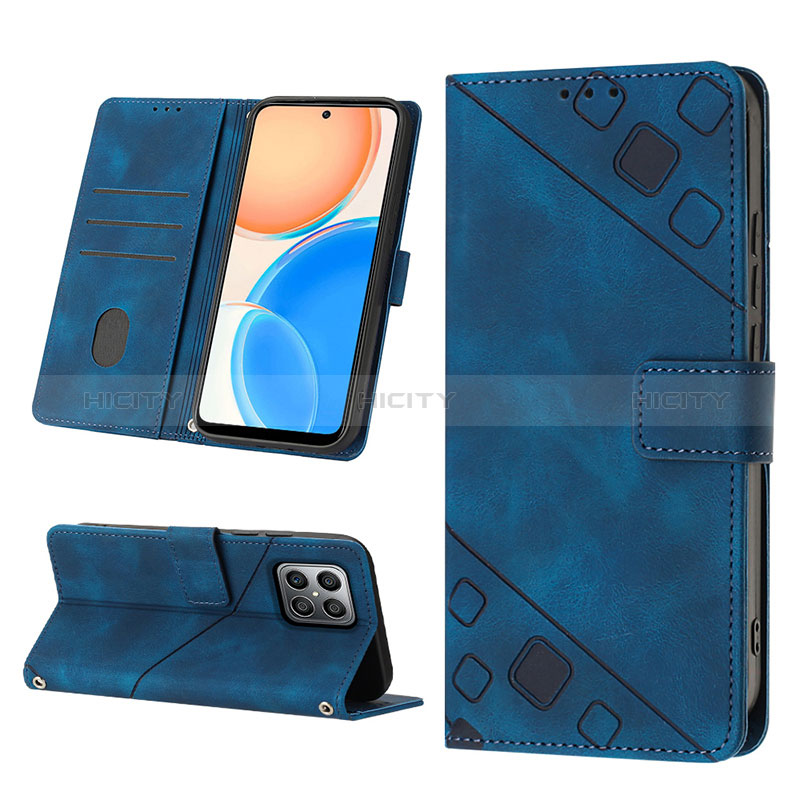 Funda de Cuero Cartera con Soporte Carcasa Y02B para Huawei Honor X8 4G