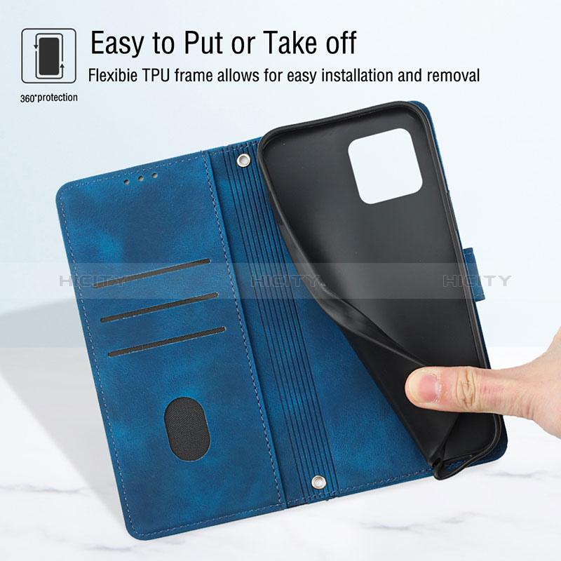 Funda de Cuero Cartera con Soporte Carcasa Y02B para Huawei Honor X8 4G