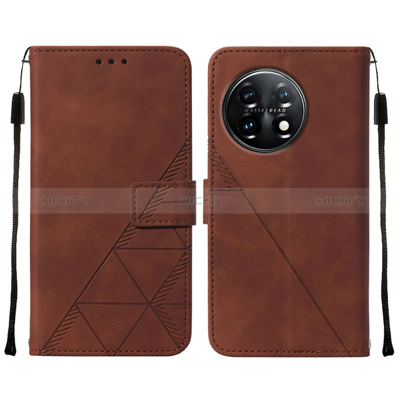 Funda de Cuero Cartera con Soporte Carcasa Y02B para OnePlus 11 5G Marron