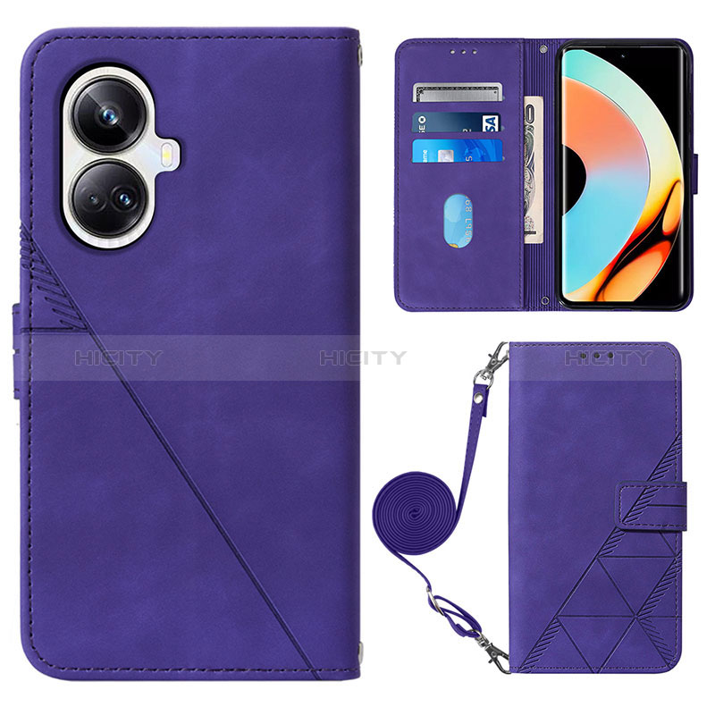 Funda de Cuero Cartera con Soporte Carcasa Y02B para Realme 10 Pro+ Plus 5G