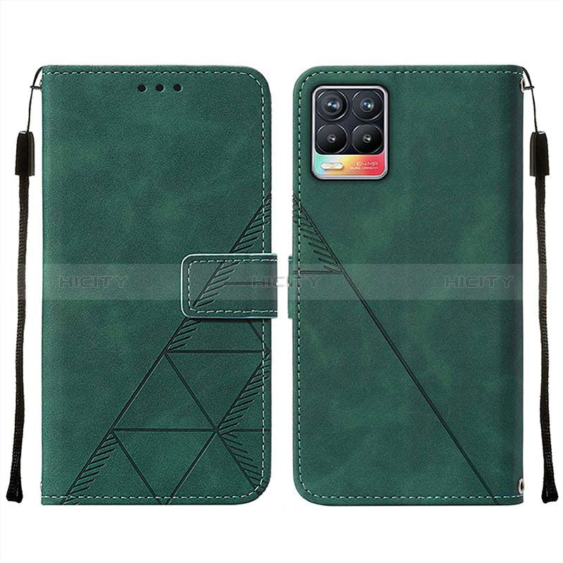 Funda de Cuero Cartera con Soporte Carcasa Y02B para Realme 8 4G Verde