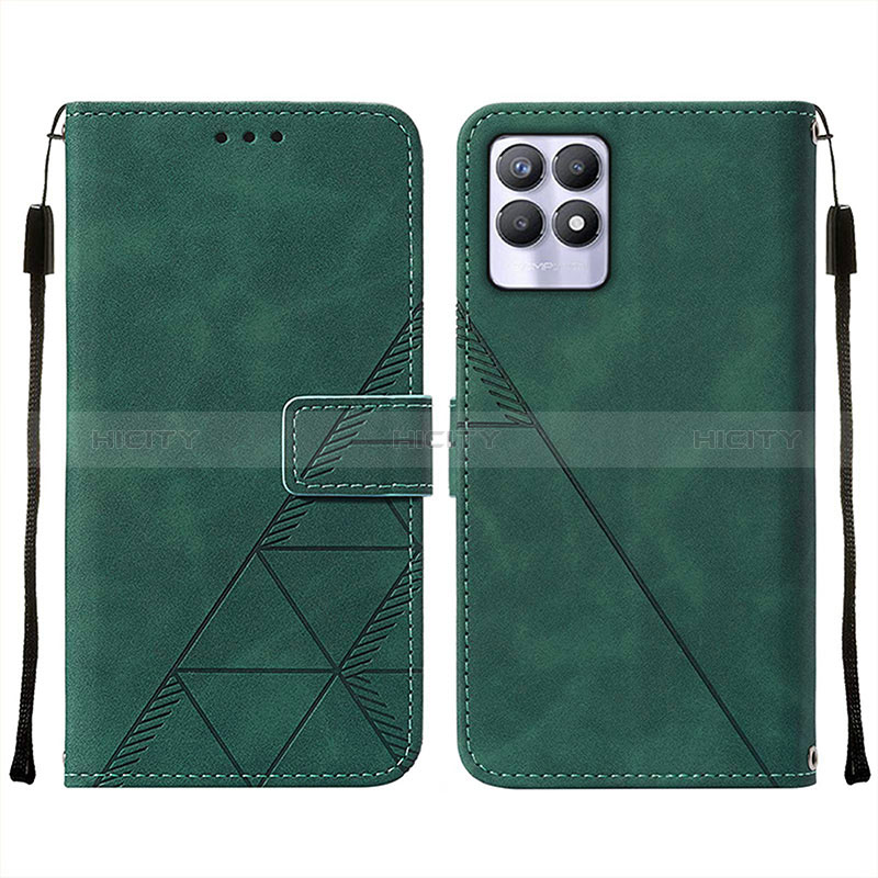 Funda de Cuero Cartera con Soporte Carcasa Y02B para Realme 8i Verde