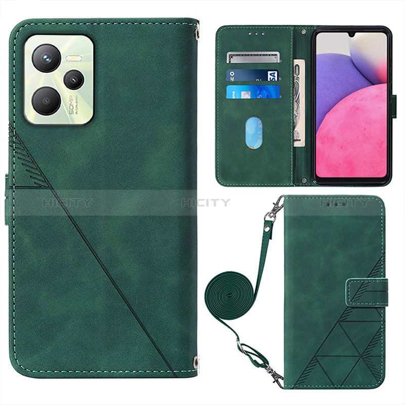 Funda de Cuero Cartera con Soporte Carcasa Y02B para Realme C35