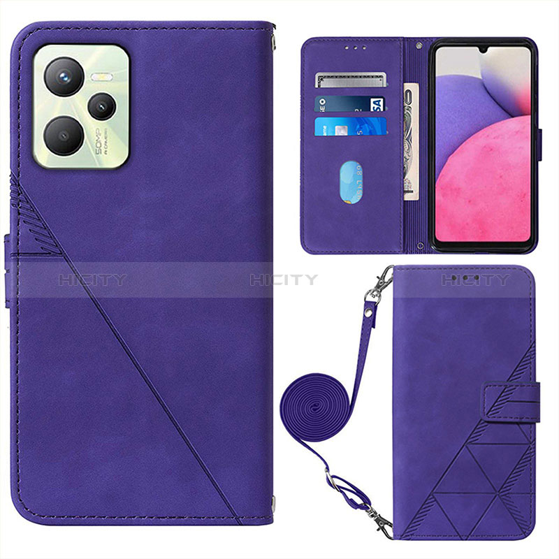 Funda de Cuero Cartera con Soporte Carcasa Y02B para Realme C35