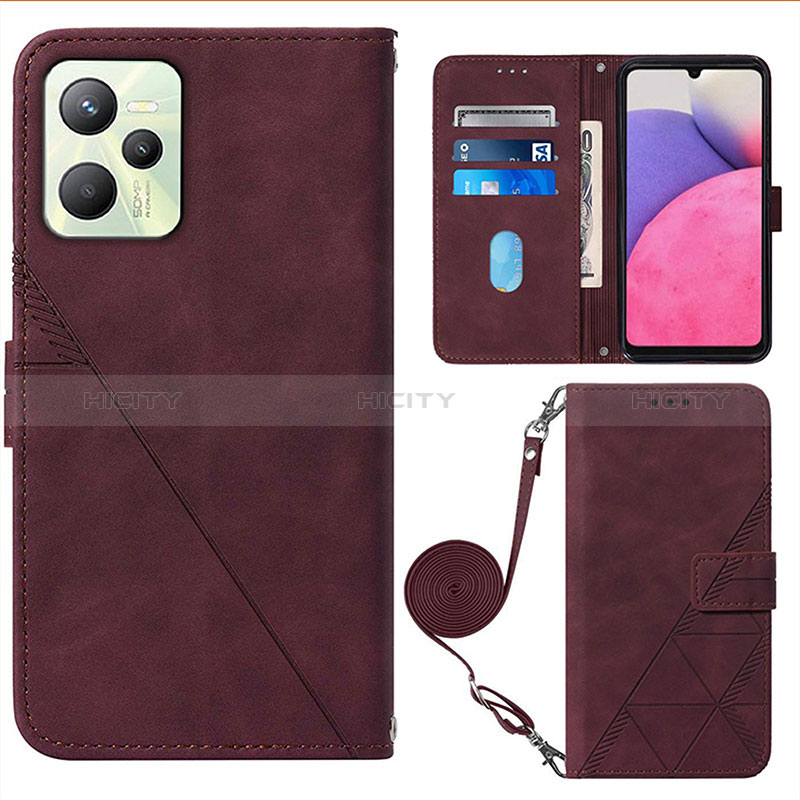 Funda de Cuero Cartera con Soporte Carcasa Y02B para Realme C35