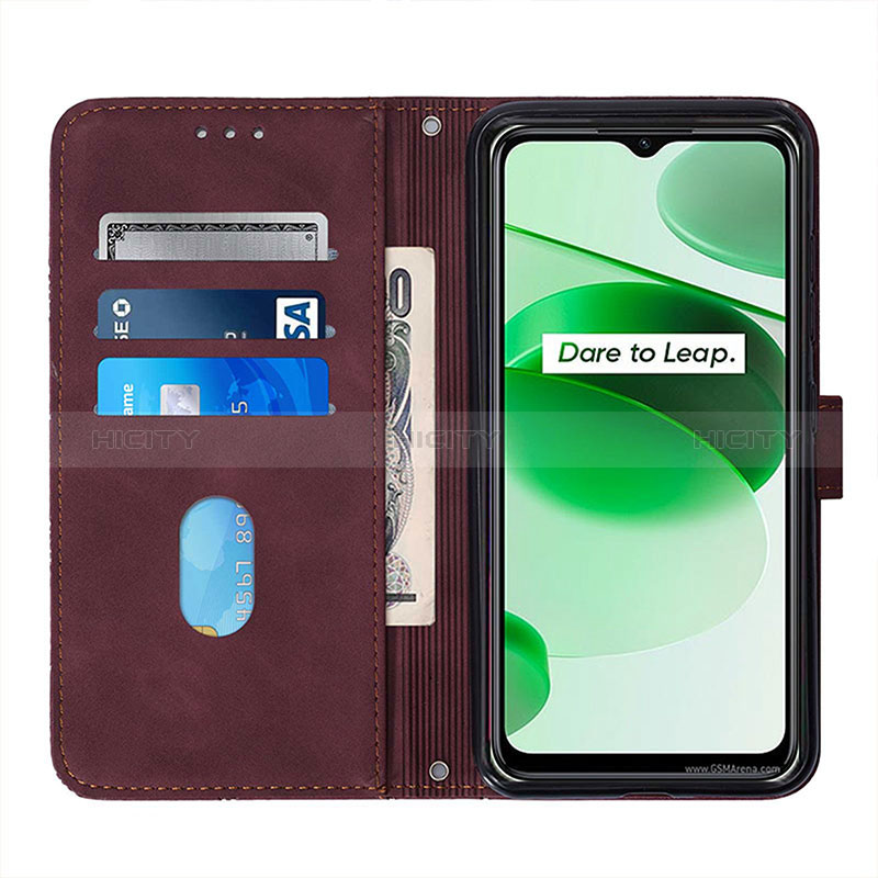 Funda de Cuero Cartera con Soporte Carcasa Y02B para Realme C35