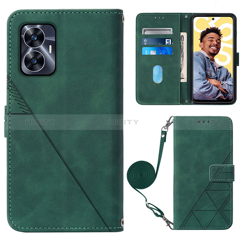 Funda de Cuero Cartera con Soporte Carcasa Y02B para Realme C55