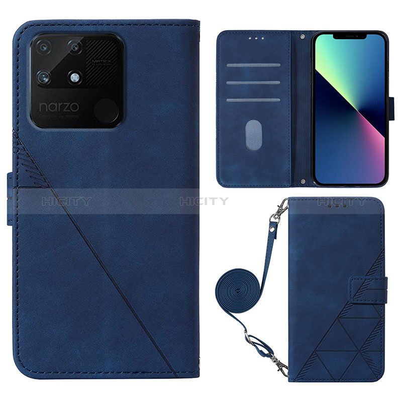 Funda de Cuero Cartera con Soporte Carcasa Y02B para Realme Narzo 50A