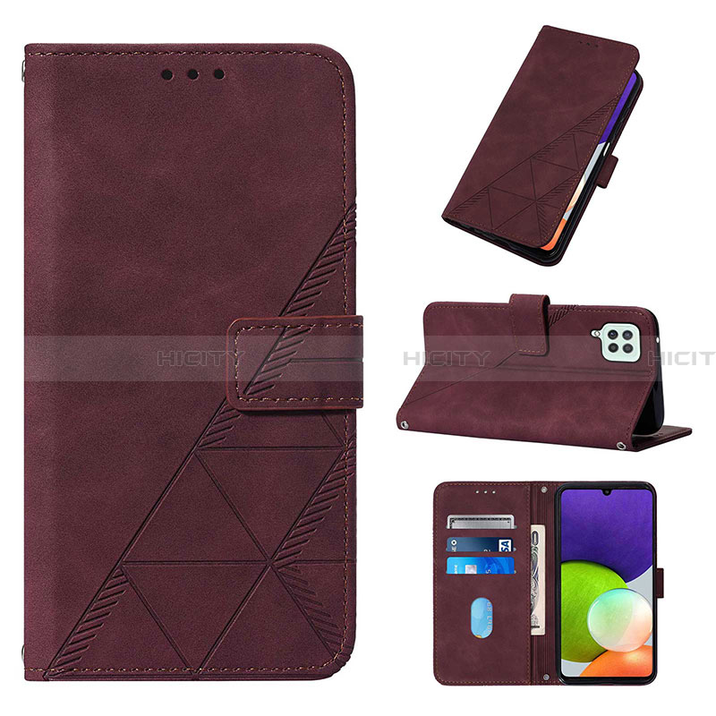 Funda de Cuero Cartera con Soporte Carcasa Y02B para Samsung Galaxy A22 4G