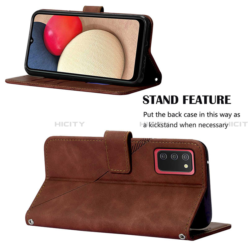 Funda de Cuero Cartera con Soporte Carcasa Y02B para Samsung Galaxy F02S SM-E025F