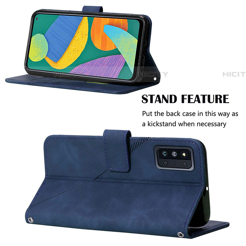 Funda de Cuero Cartera con Soporte Carcasa Y02B para Samsung Galaxy F52 5G