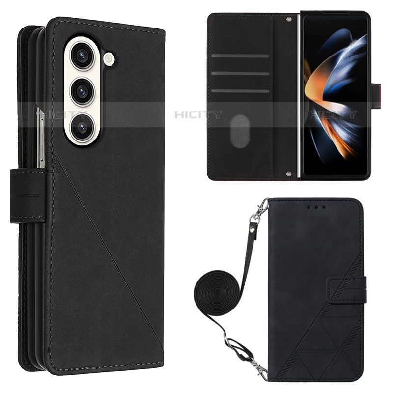 Funda de Cuero Cartera con Soporte Carcasa Y02B para Samsung Galaxy Z Fold5 5G