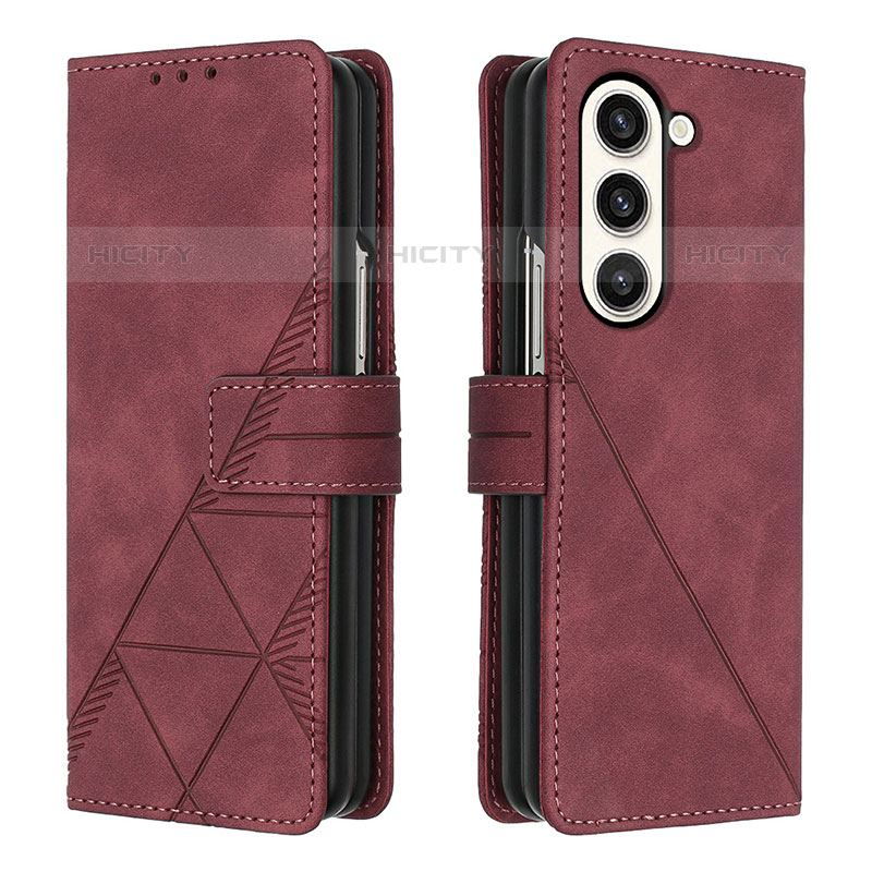 Funda de Cuero Cartera con Soporte Carcasa Y02B para Samsung Galaxy Z Fold5 5G