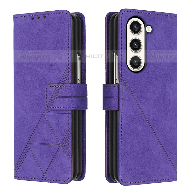 Funda de Cuero Cartera con Soporte Carcasa Y02B para Samsung Galaxy Z Fold5 5G