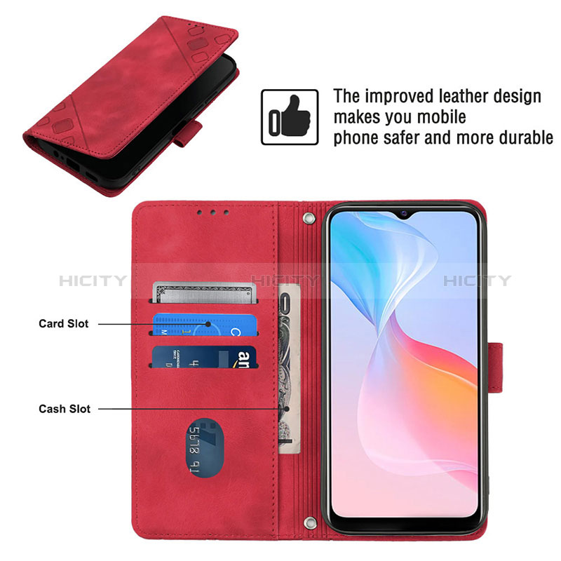 Funda de Cuero Cartera con Soporte Carcasa Y02B para Vivo Y21G