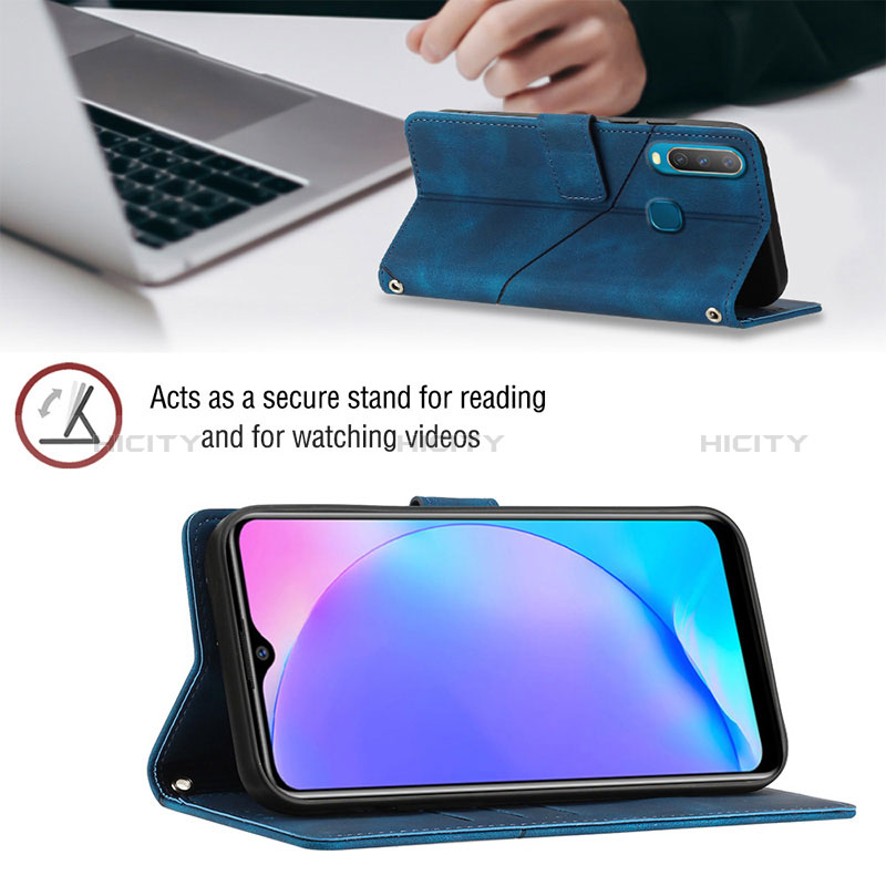 Funda de Cuero Cartera con Soporte Carcasa Y02B para Vivo Y3s