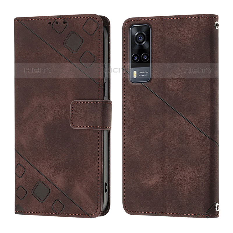 Funda de Cuero Cartera con Soporte Carcasa Y02B para Vivo Y51A