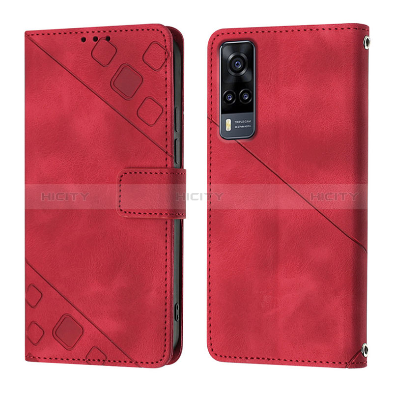 Funda de Cuero Cartera con Soporte Carcasa Y02B para Vivo Y53s 4G