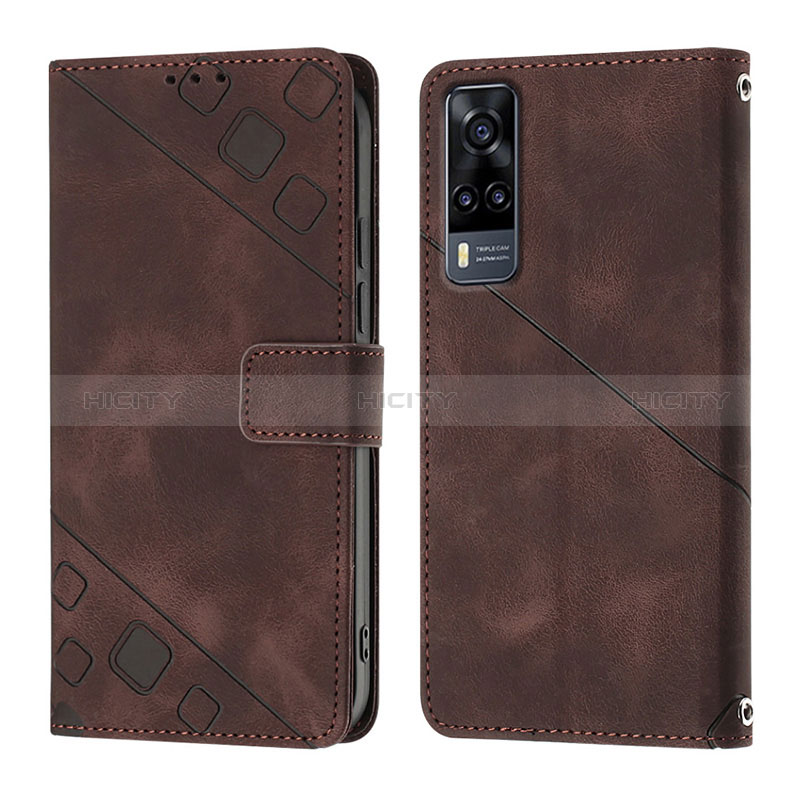 Funda de Cuero Cartera con Soporte Carcasa Y02B para Vivo Y53s 4G