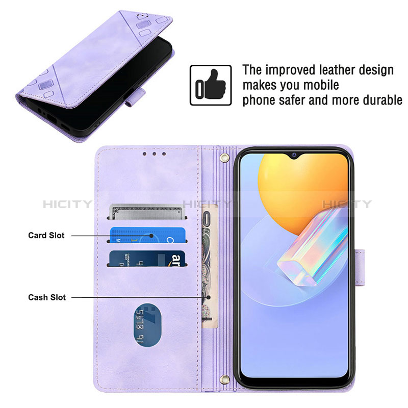 Funda de Cuero Cartera con Soporte Carcasa Y02B para Vivo Y53s NFC