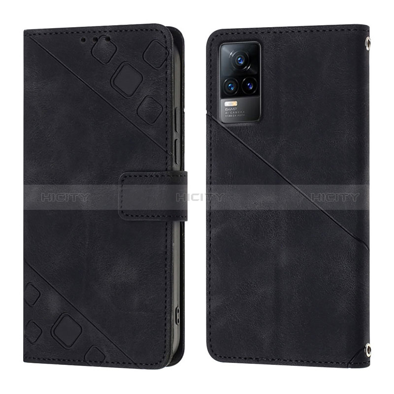 Funda de Cuero Cartera con Soporte Carcasa Y02B para Vivo Y73 (2021) Negro