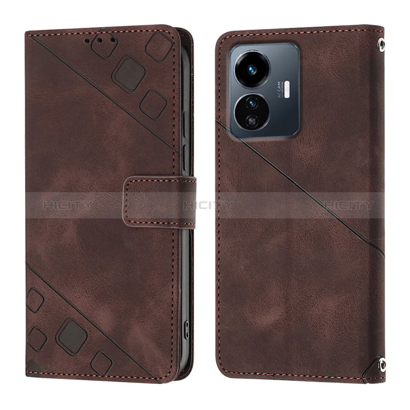 Funda de Cuero Cartera con Soporte Carcasa Y02B para Vivo Y77 5G