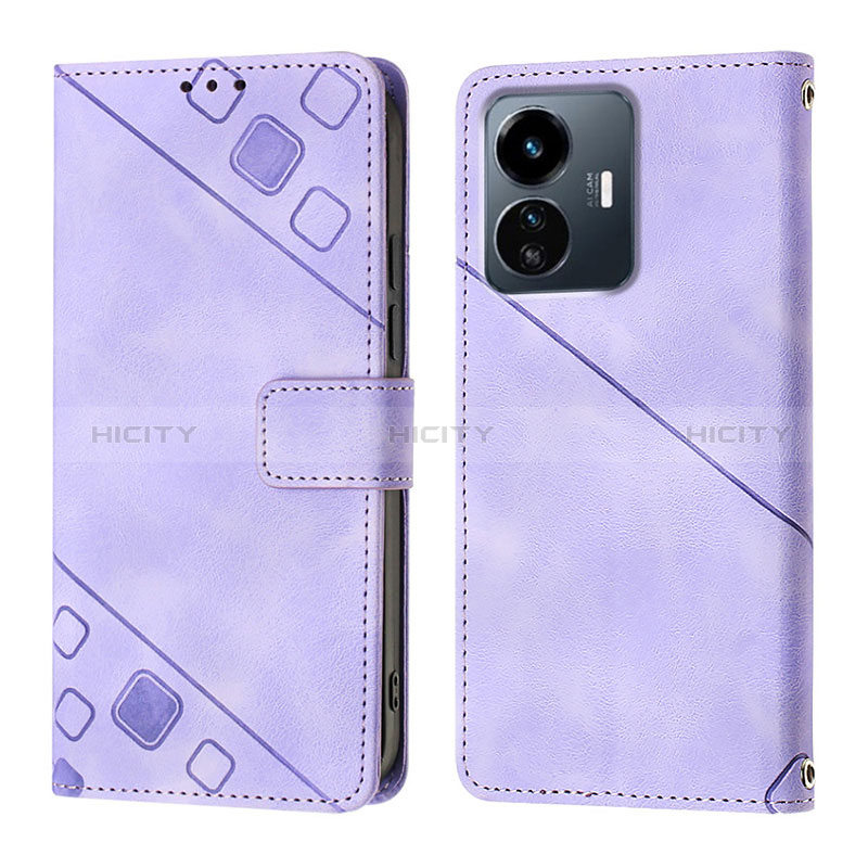 Funda de Cuero Cartera con Soporte Carcasa Y02B para Vivo Y77 5G