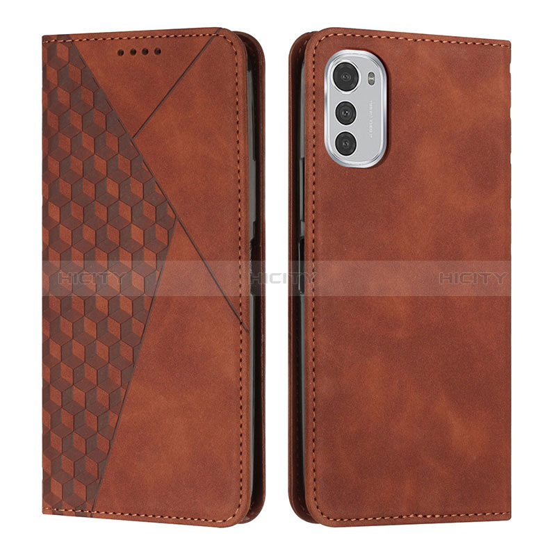 Funda de Cuero Cartera con Soporte Carcasa Y02X para Motorola Moto E32 Marron