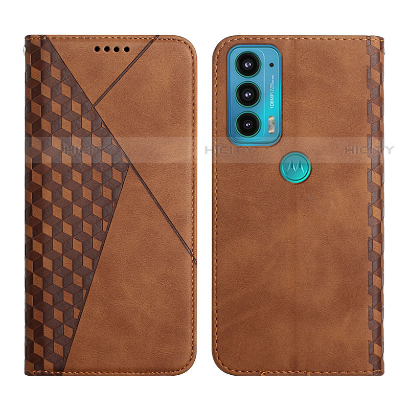 Funda de Cuero Cartera con Soporte Carcasa Y02X para Motorola Moto Edge 20 5G Marron