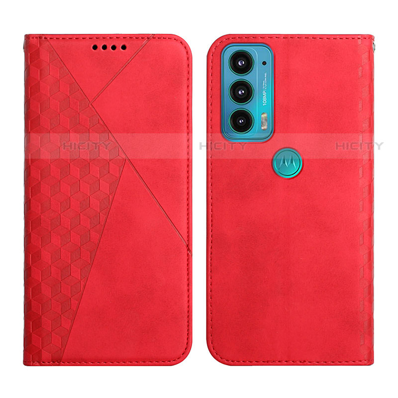 Funda de Cuero Cartera con Soporte Carcasa Y02X para Motorola Moto Edge 20 5G Rojo