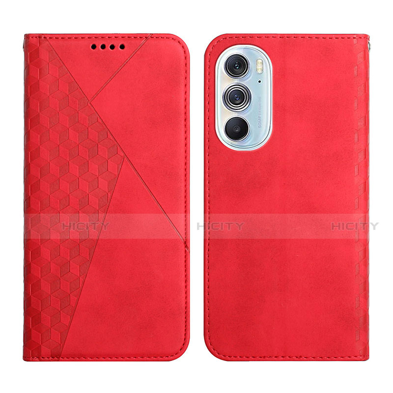 Funda de Cuero Cartera con Soporte Carcasa Y02X para Motorola Moto Edge 30 Pro 5G Rojo